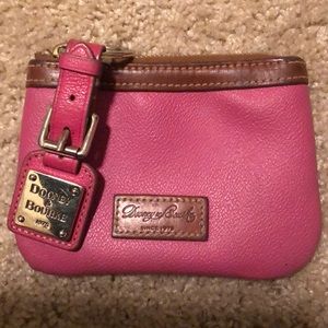 D&B Pebble Leather Coin Purse w/key chain